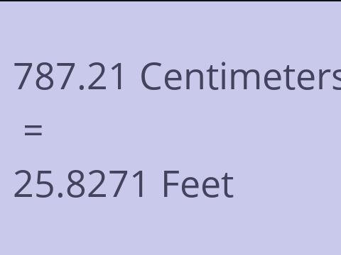 787.21 CM TO FEET