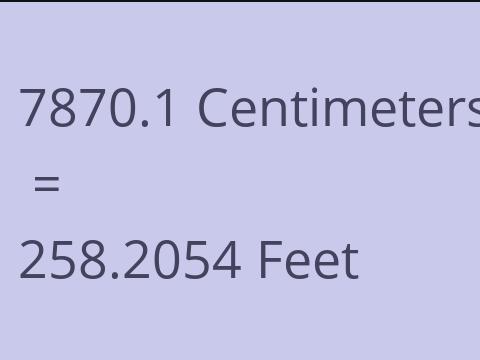 7870.1 CM TO FEET