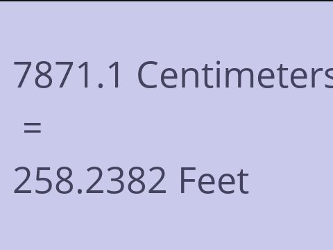 7871.1 CM TO FEET