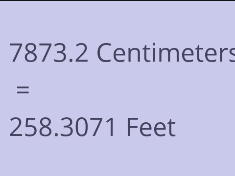 7873.2 CM TO FEET