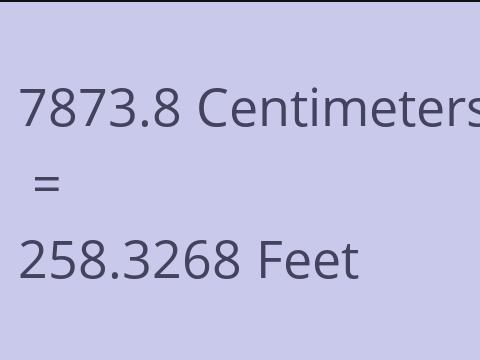 7873.8 CM TO FEET