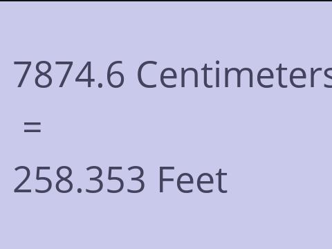 7874.6 CM TO FEET