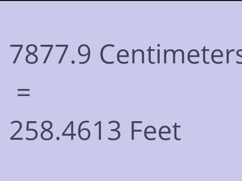 7877.9 CM TO FEET