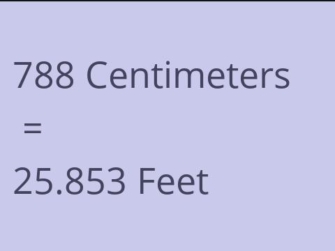 788 CM TO FEET