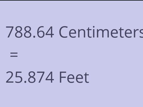 788.64 CM TO FEET