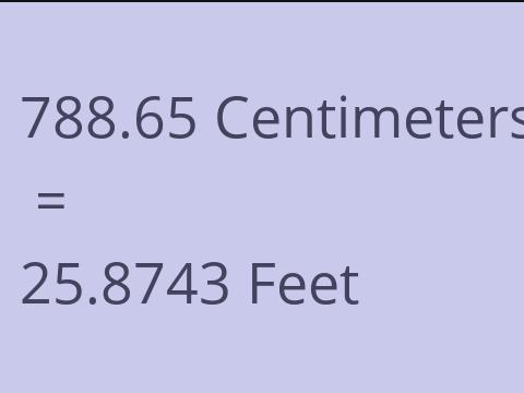 788.65 CM TO FEET