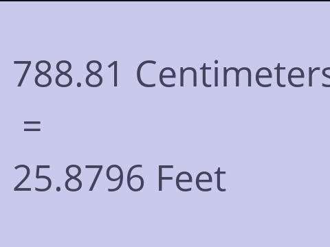 788.81 CM TO FEET