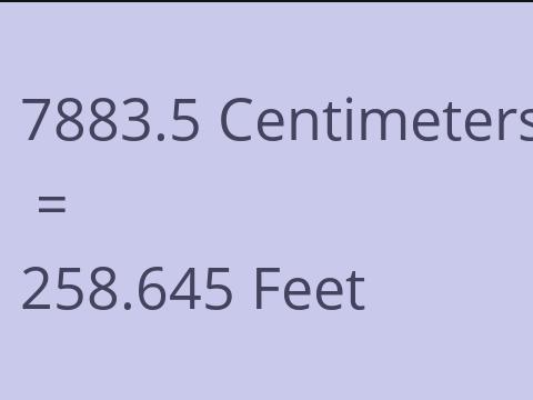 7883.5 CM TO FEET