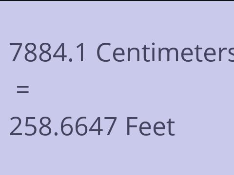 7884.1 CM TO FEET