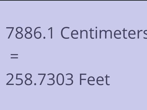 7886.1 CM TO FEET