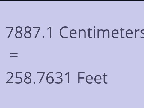 7887.1 CM TO FEET