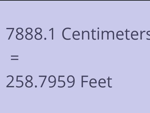 7888.1 CM TO FEET