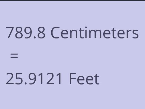 789.8 CM TO FEET