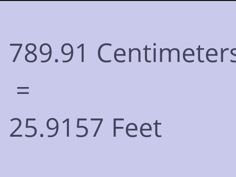 789.91 CM TO FEET