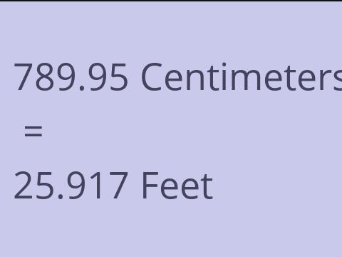 789.95 CM TO FEET