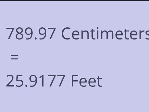 789.97 CM TO FEET