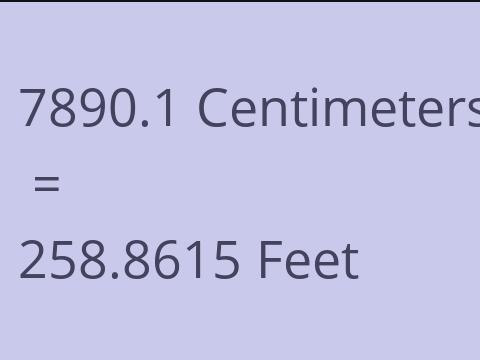 7890.1 CM TO FEET