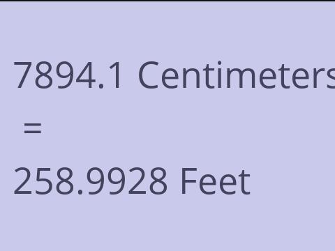 7894.1 CM TO FEET