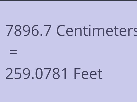 7896.7 CM TO FEET