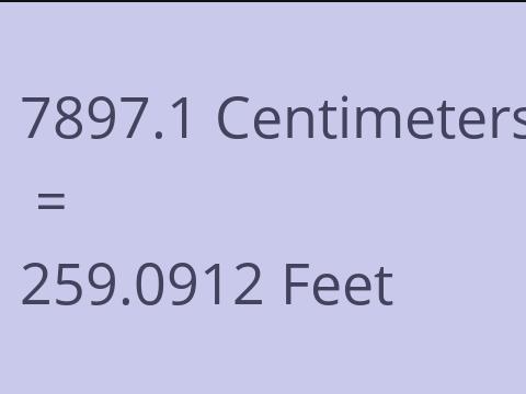 7897.1 CM TO FEET