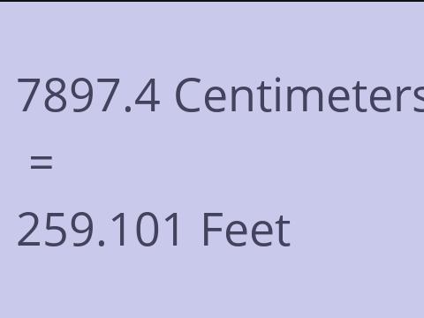 7897.4 CM TO FEET