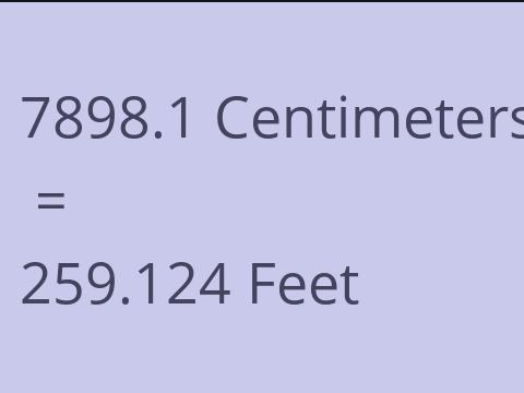 7898.1 CM TO FEET