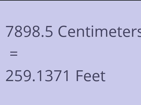 7898.5 CM TO FEET