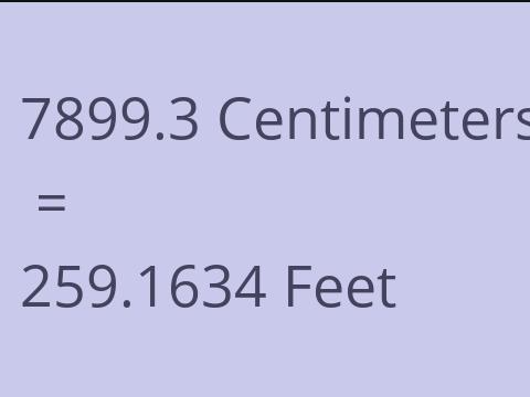 7899.3 CM TO FEET