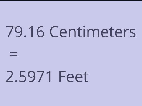 79.16 CM TO FEET