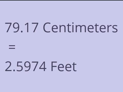 79.17 CM TO FEET