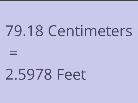 79.18 CM TO FEET