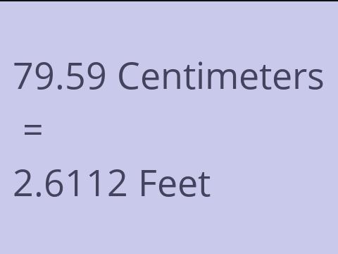 79.59 CM TO FEET