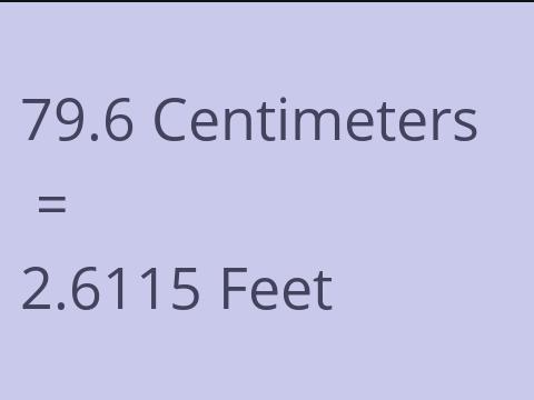 79.6 CM TO FEET