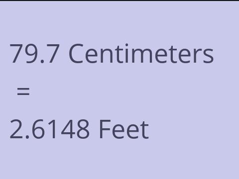 79.7 CM TO FEET