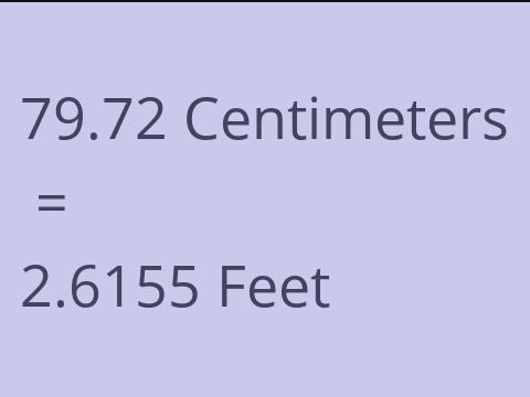 79.72 CM TO FEET