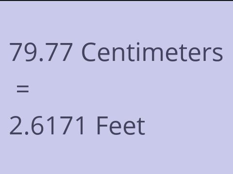 79.77 CM TO FEET