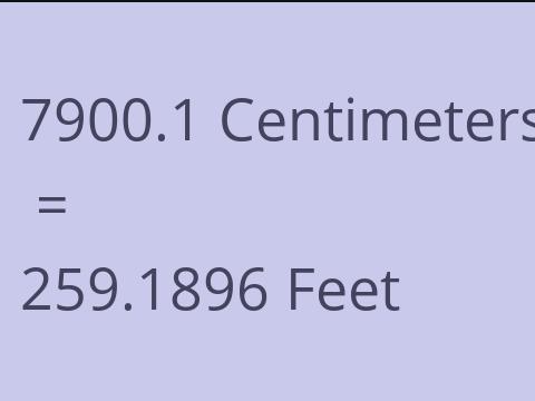 7900.1 CM TO FEET