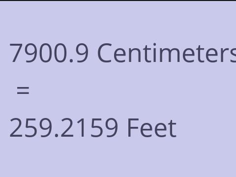 7900.9 CM TO FEET