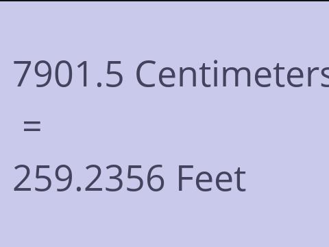 7901.5 CM TO FEET