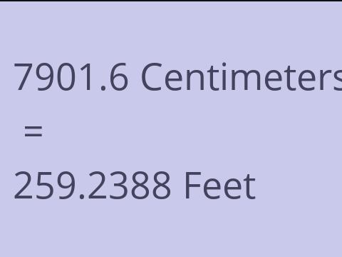 7901.6 CM TO FEET