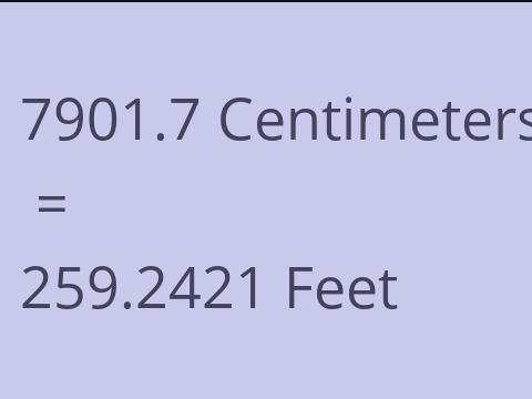 7901.7 CM TO FEET