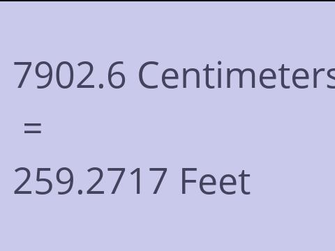 7902.6 CM TO FEET