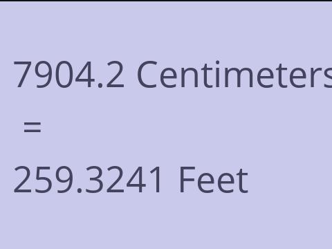 7904.2 CM TO FEET