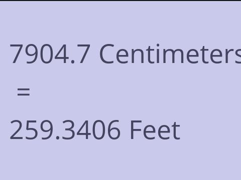 7904.7 CM TO FEET