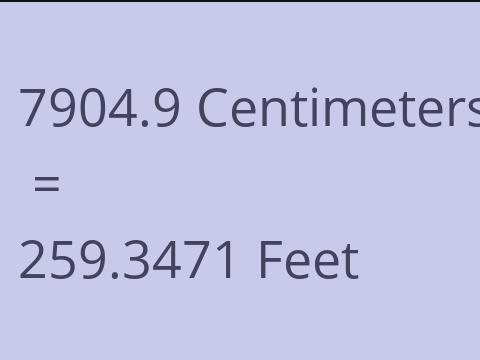 7904.9 CM TO FEET