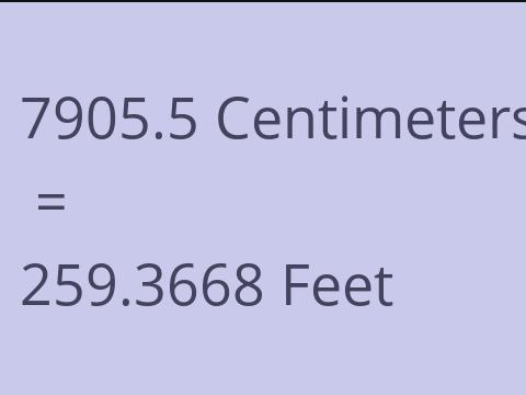 7905.5 CM TO FEET