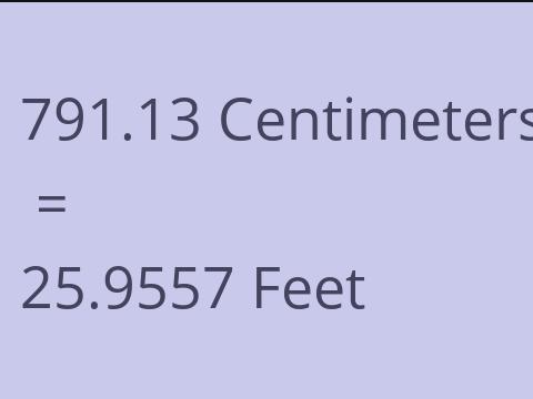 791.13 CM TO FEET