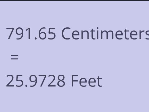 791.65 CM TO FEET