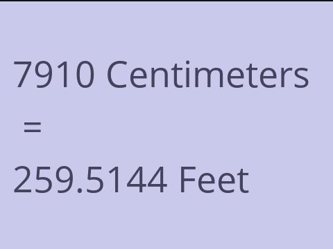 7910 CM TO FEET
