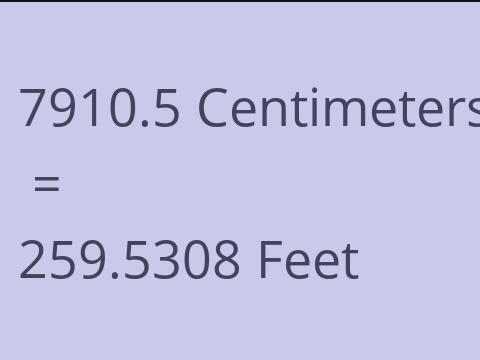 7910.5 CM TO FEET